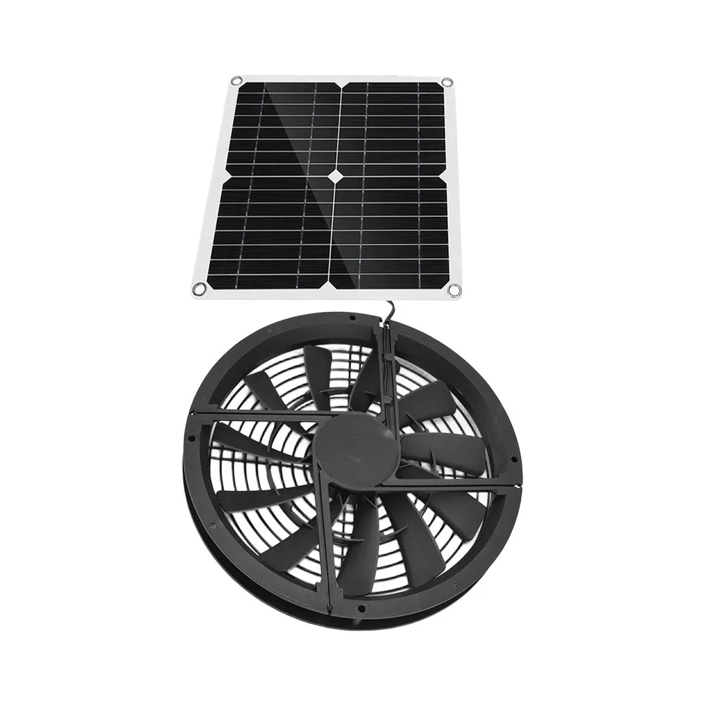 15W Monocrystalline for solar Panel with 10 Inch Circular Fan for Natural Airflow for solar Powered Ventilation System