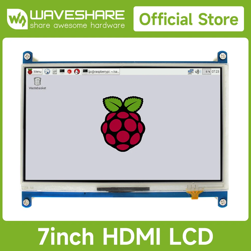 Waveshare Raspberry Pi Ttouchscreen 7inch Resistive Touch Screen LCD, 1024x600, HDMI, IPS, Raspberry Pi Display