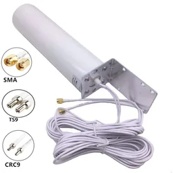 Hi-Gain Antenna Dual 10 meters cable 3G 4G LTE Outdoor Antenna Router Modem Aerial External Antenna Dual SMA TS9 CRC9 Connector