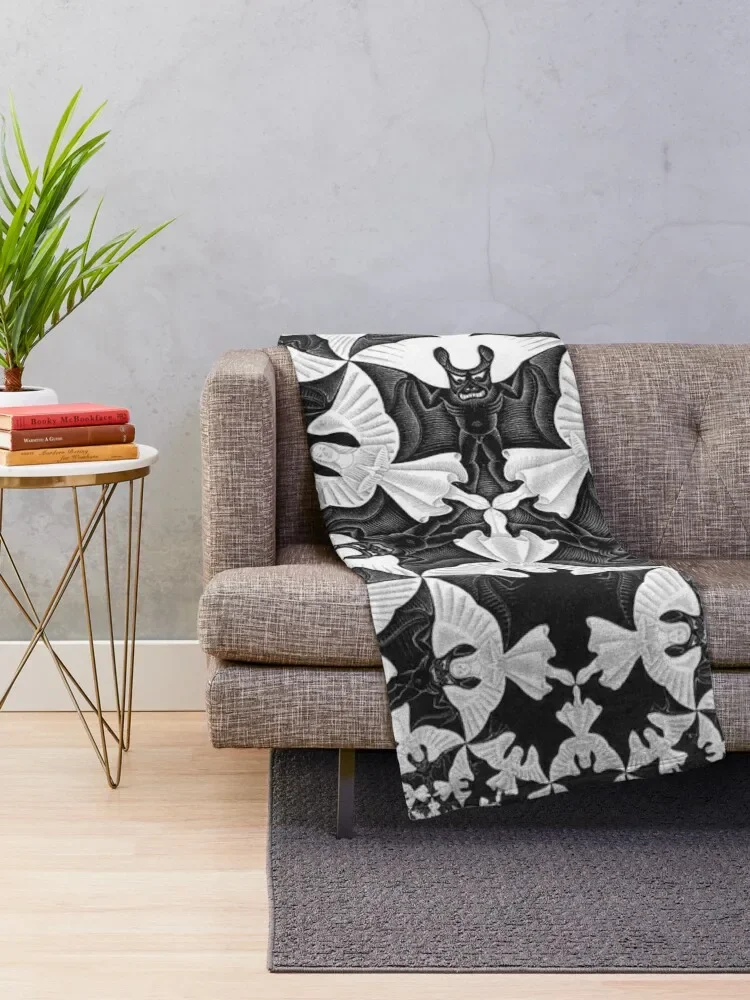 Circle Limit IV (Bats Pattern), by Maurits Cornelis Escher Throw Blanket Custom Soft Big Sofas Baby Blankets