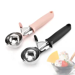 Stainless Steel Ice Cream Spoon Cookie Scoop Watermelon Fruit Baller Ice Ball Maker Summer Ice Cream Scoops Kitchen Tools