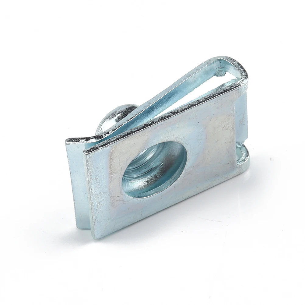 

60Pcs U Nut Fastener Clips High Strength M8 Motorcycle Panel Bumper Spire U Clip Manganese Steel Self Tapping Nut