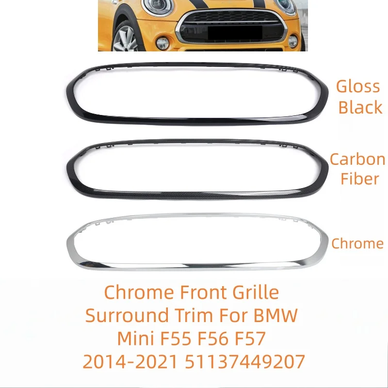 Image of Chrom-Frontgrill-Umrandung für BMW Mini F55 F56 F57 2014-2021 51137449207