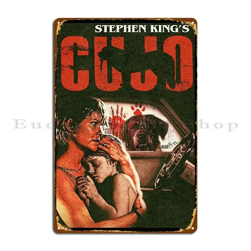 Cujo Horror Movie Metal Plaque Poster Cinema Wall Decor Personalized Party Plates Printing Tin Sign Poster