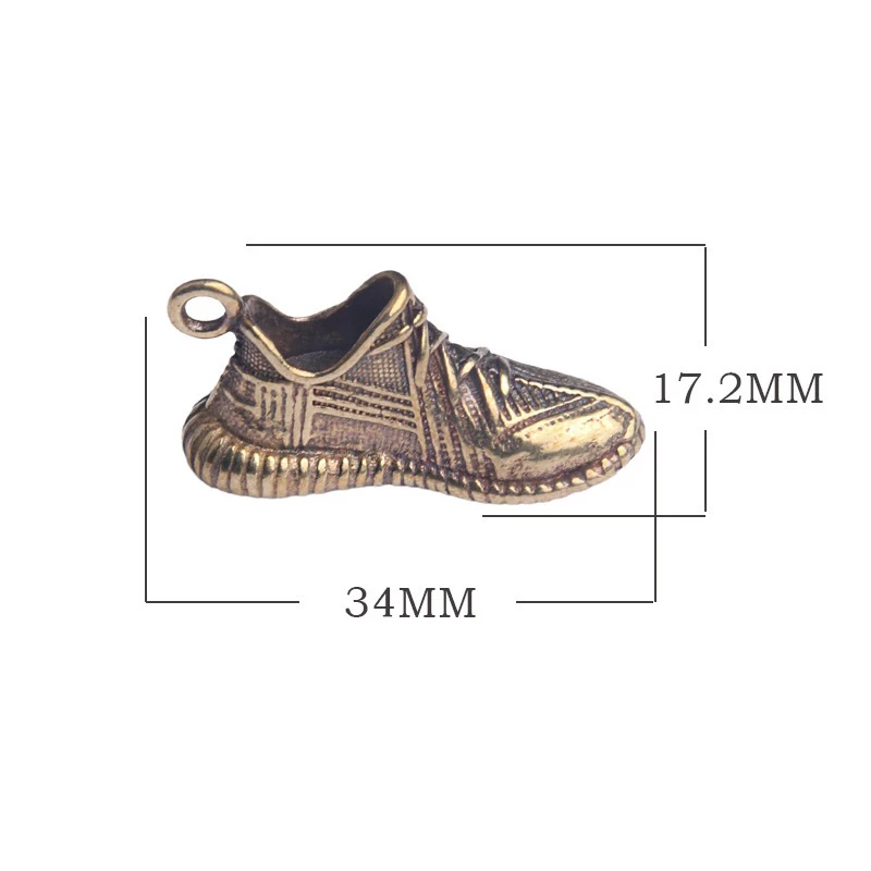 1Pcs Vintage Brass Weave Sneaker Shoe Craft DIY Pendant Ornament Miniature Fitting Keychain Ring Pendant Jewerly Accessories