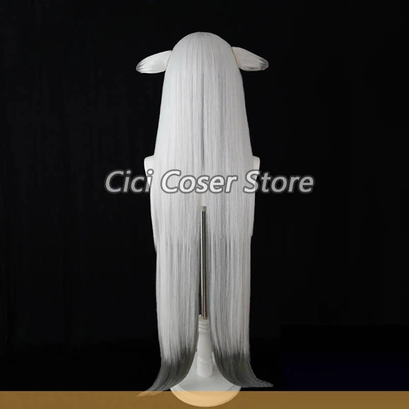 Dd54Anime 게임 블루 아카이브 Sunohara Kokona 코스프레 가발 귀 헤일로 모자 할로윈 파티 카니발 롤플레잉 흰색 긴 머리