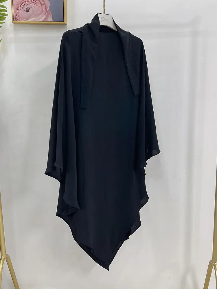 Eid Muslim Long Khimar Prayer Hijab for Women Ramadan Wrap Overhead Prayer Scarf Islamic Dubai Saudi Niqab Headscarf 2024