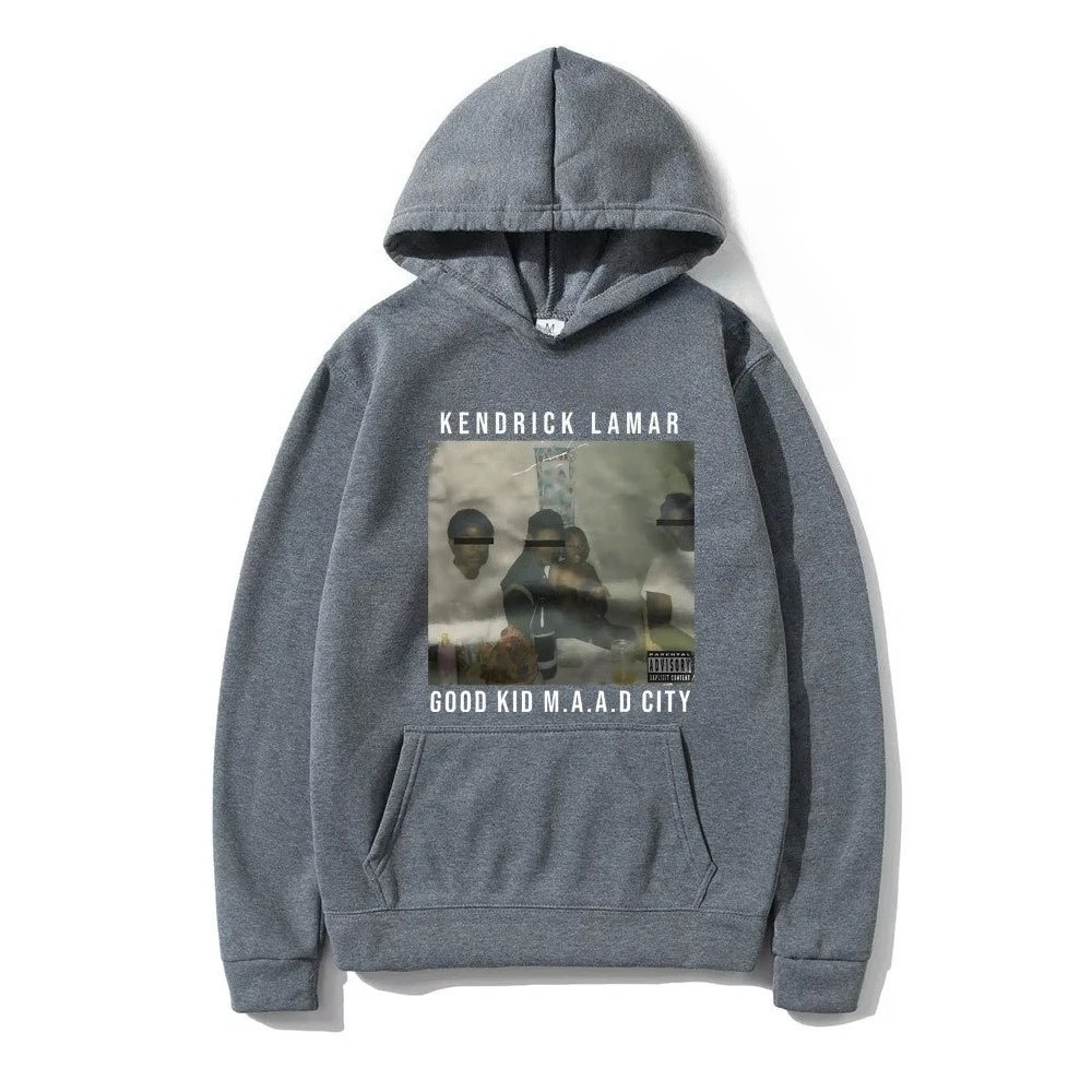 سترة كلاسيكية من Kendrick Lamar Good Kid مطبوعة بغطاء للرأس للرجال Harajuku مع قلنسوة للرجال والنساء بلوزات كلاسيكية ملابس خروج عادية