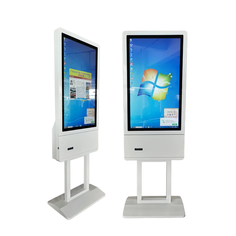 32 Inch Self Service Ordering Kiosk Payment Machine Kiosk with Barcode Scanner and Receipt Printing for Station/Toll Station