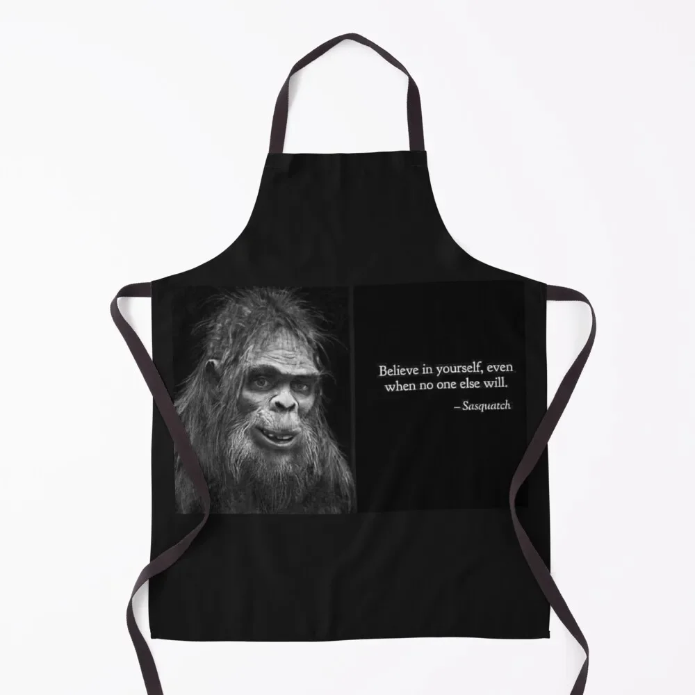 Sasquatch BELIEVE Apron House Things For Home And Kitchen Waterproof Dress Apron