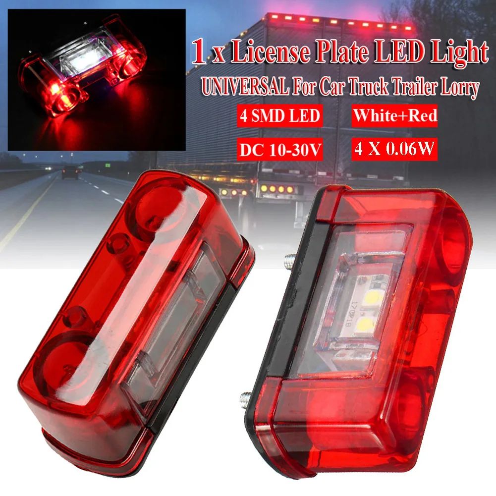 1x Car Led License Number Plate Light Lamp Universal Led License Plate Car Truck Trailer Lorry Rear Tail Light