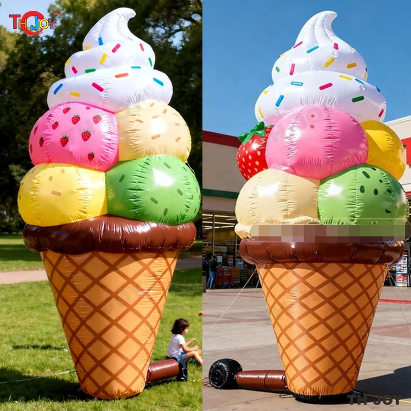 

Giant Inflatable Ice Cream Model Inflatable Ice Cream Cone Balloon for Advertising