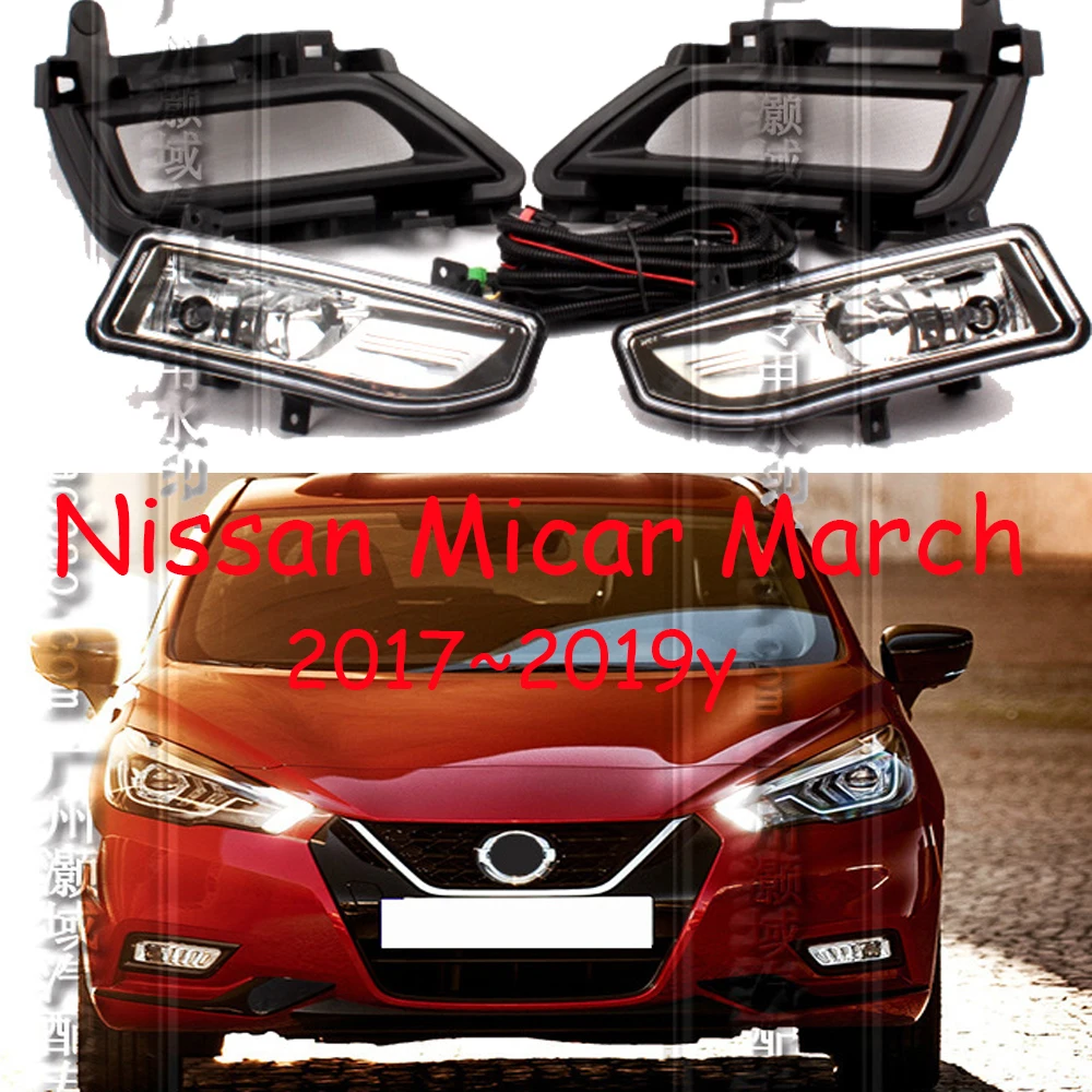 

1 комплект, галогенная лампа для передних фар Nissan March fog светильник 2017 ~ 4300 Y, K, проволока hanress, передние фары для марта, противотуманные фары