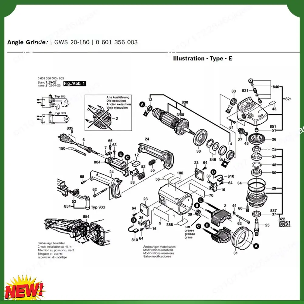 

A48I Angle Grinder Switch Replacement For GWS20-180 Grinder Spare Part Power Tool Accessories