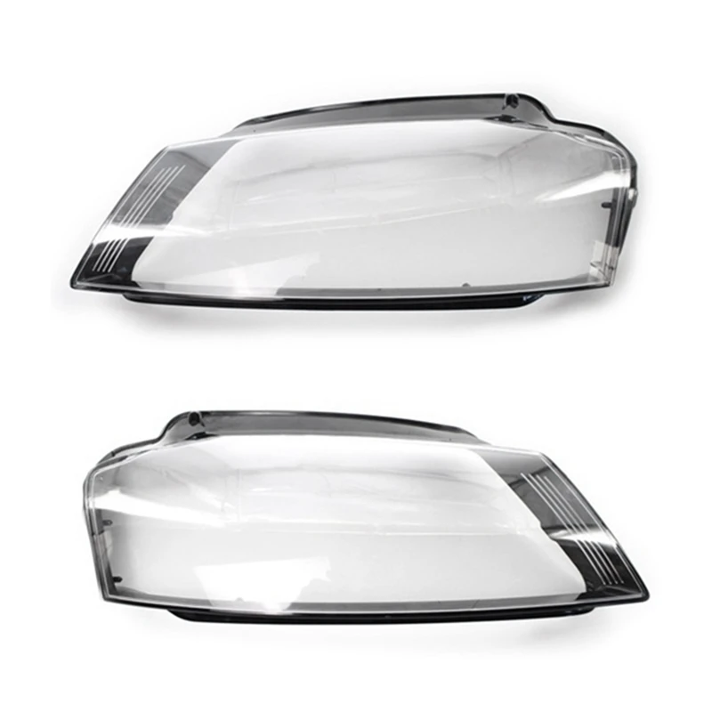 1Pair Car Headlight Lens Cover Head Light Lamp Shade Shell Lens Lampshade For  A3 2008-2012 Car Accessories Component