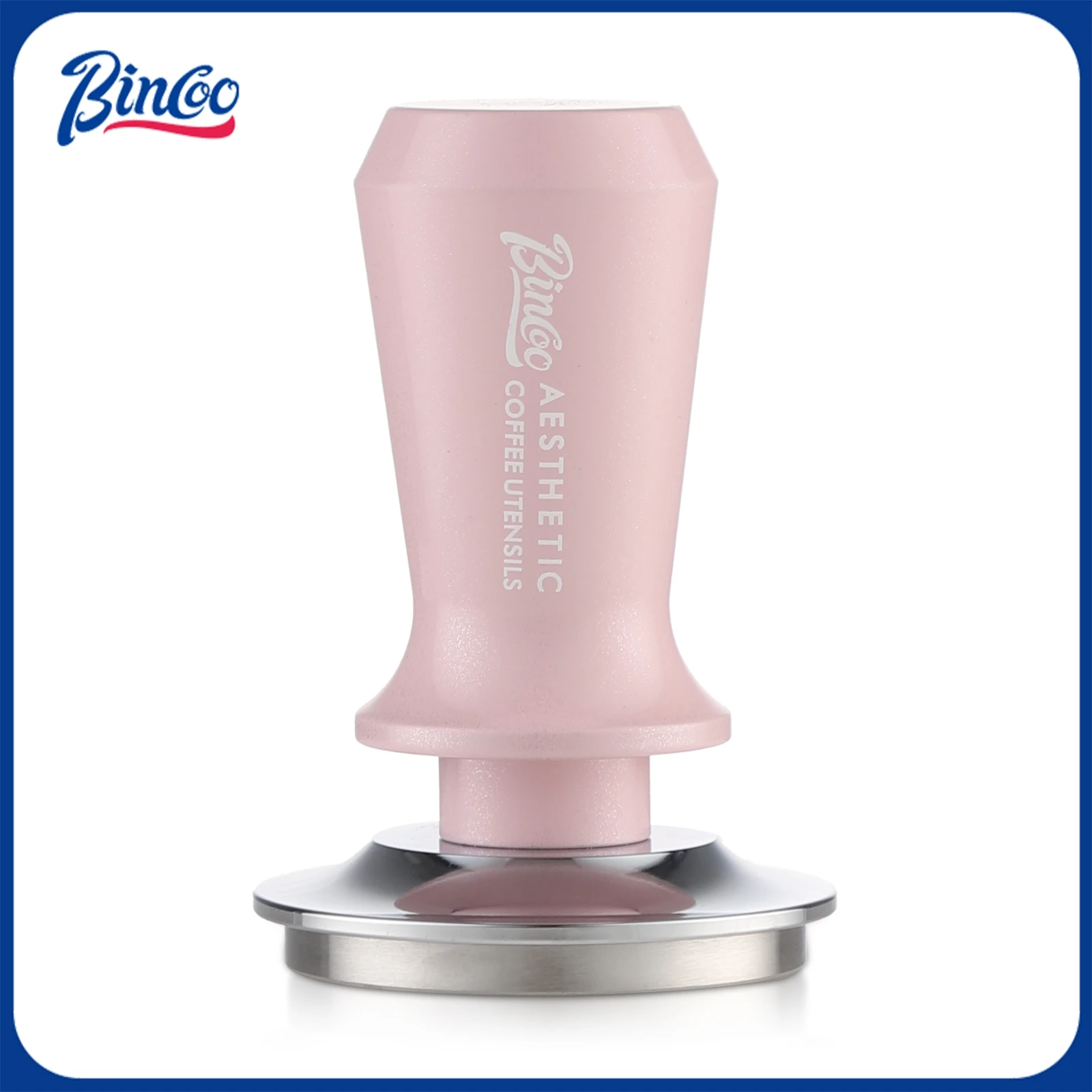 

Bincoo Premium Spring-Loaded Espresso Tamper 51mm/58mm Compatible Threaded Bottom for Even Tamping Barista Essential Tool