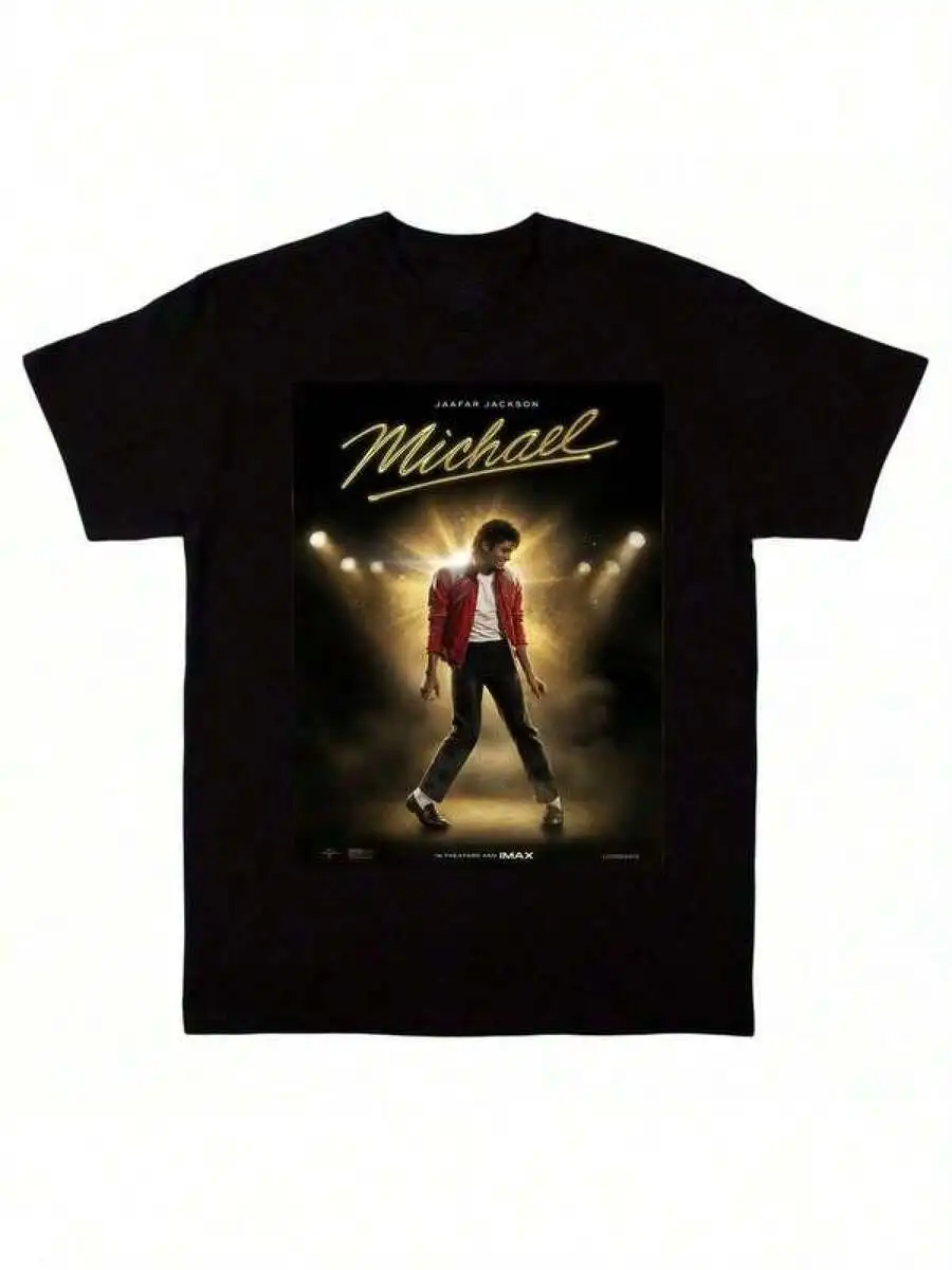 Men's Fashion Printed Loose Short-Sleeve T-Shirt Classic Michael Jacksons King Of Pops T-Shirt,Men