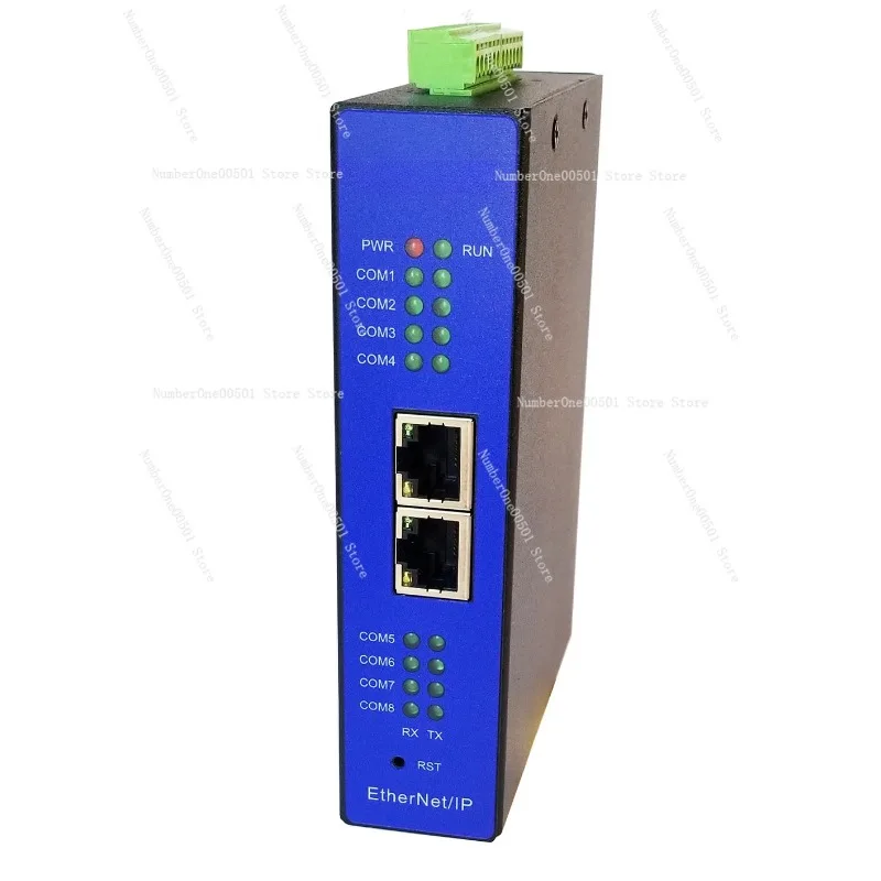 

EtherNet/IP to Serial supports 4-way 232 + 4-way 485 conversion gateway with free protocol