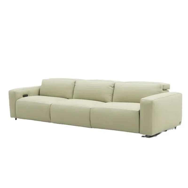 Tofu block minimalist electric function sofa, high backrest down living room sofa