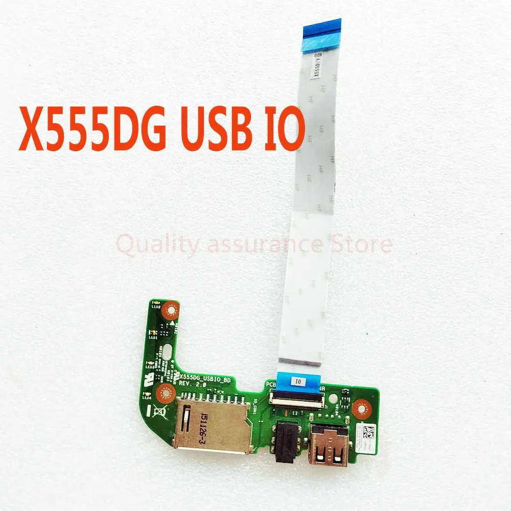 X555DG_USBIO For Asus X555 X555L X555D X555DG X555QG X555Q USB AUDIO CARD READER BOARD WITH CABLE X555DG REV 2.0