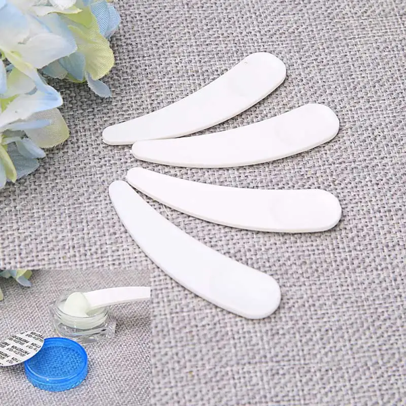 10pcs Mini Cosmetic Spatula Disposable Curved Scoops Facial Mask Eye Cream Makeup Stick Make Up Beauty Tool Accessories