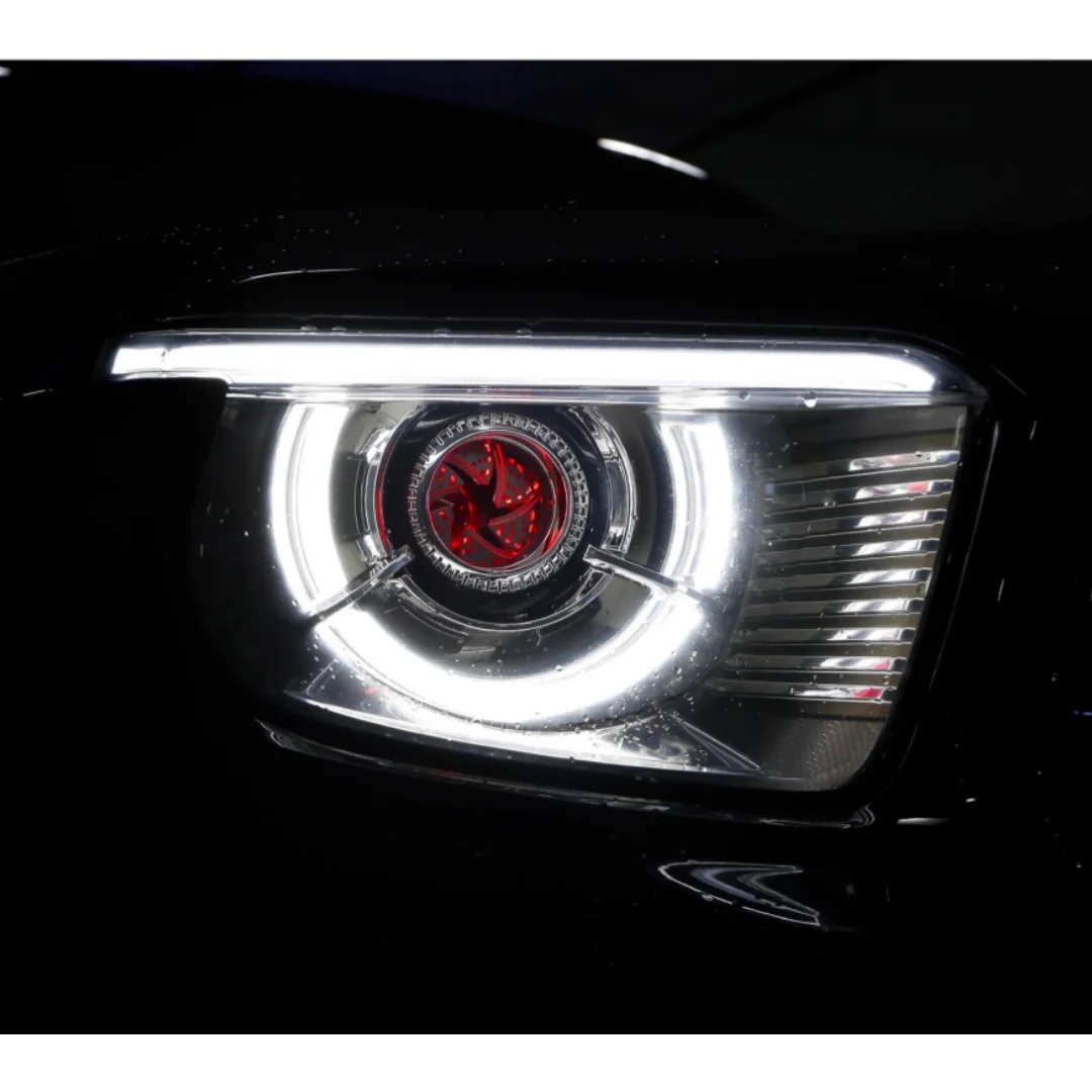 مصباح أمامي LED للسيارة للجدار العظيم GWM Tank 700 عدسة بركان معدلة عين الشيطان الأحمر ملحقات السيارات