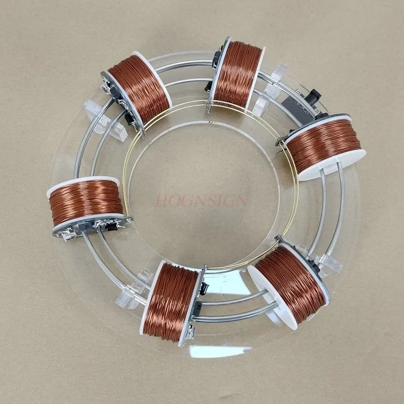 6 Coils Annular Accelerator Ring Accelerator Cyclotron Hi-tech Toy Physics Model Diy Kit Kid Gift Toy