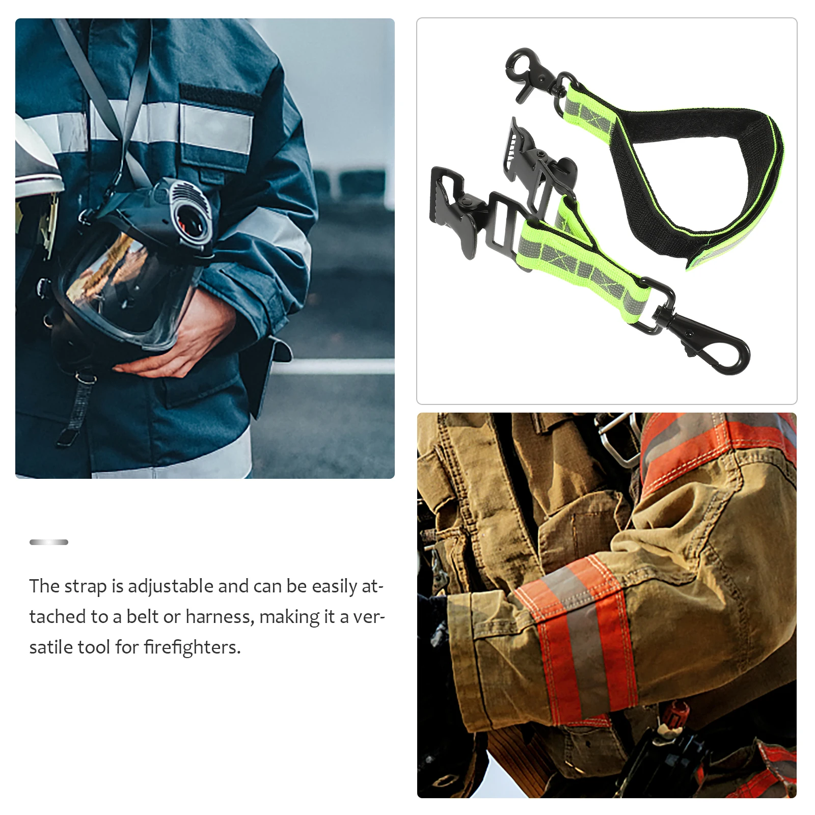 

2pcs Heavy Duty Firefighter Glove Straps Adjustable Reflective Glove Holder Clips For Fire Department Safety Fire Rescue Gloves