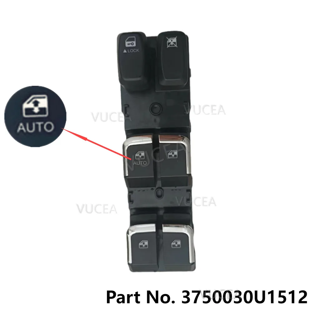 

3750030U1512 For JAC S5 V7 T6 Electric Power Window Master Control Switch Regulator Glass Lift Console 3750030U1512