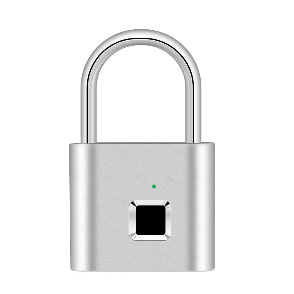 USB-Type C Smart Padlock: Keyless Electronic Fingerprint Access with Quick-Touch Thumbprint – For Luggage & Cabinets