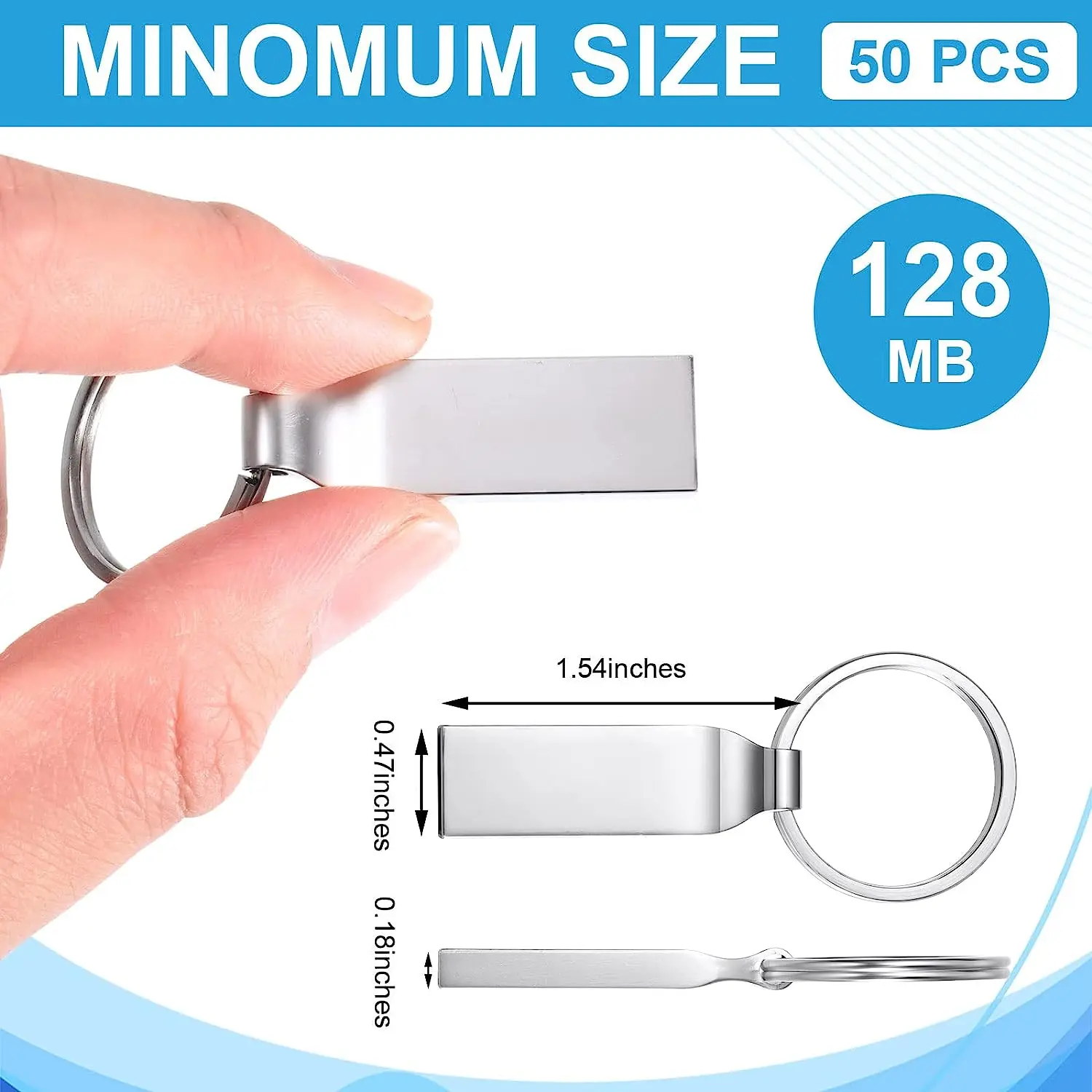 50PCS wholesale USB Pendrive High Speed USB Flash Pendrive 128G/64G/32GB/16GB/8GB/4GB Flash Pendrive 64GB 128GB Metal Stick LOGO