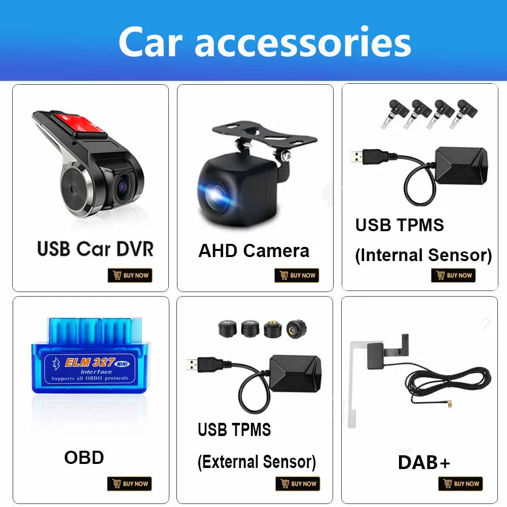 Accesorios de coche solo para nuestra tienda OBD DAB ADAS tarjeta DVR AHD cámara USB TPMS Herramientas para vehículos