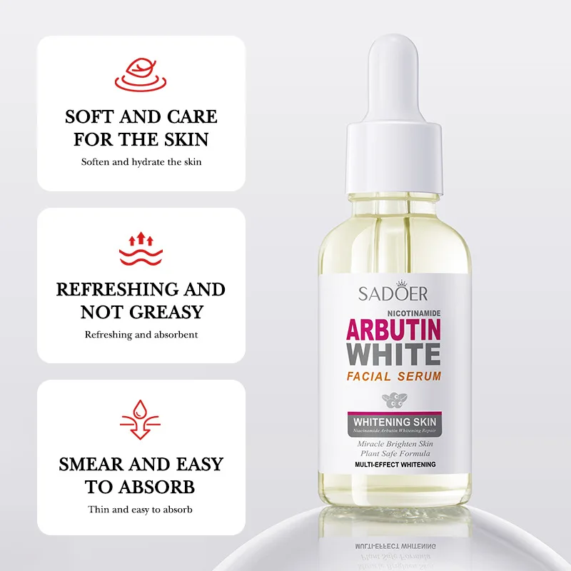 SADOER Niacinamide Arbutin Facial Serum Moisturizing Remove Spots Nourishing Brighten Color Hydrating Shrink Pores Serum