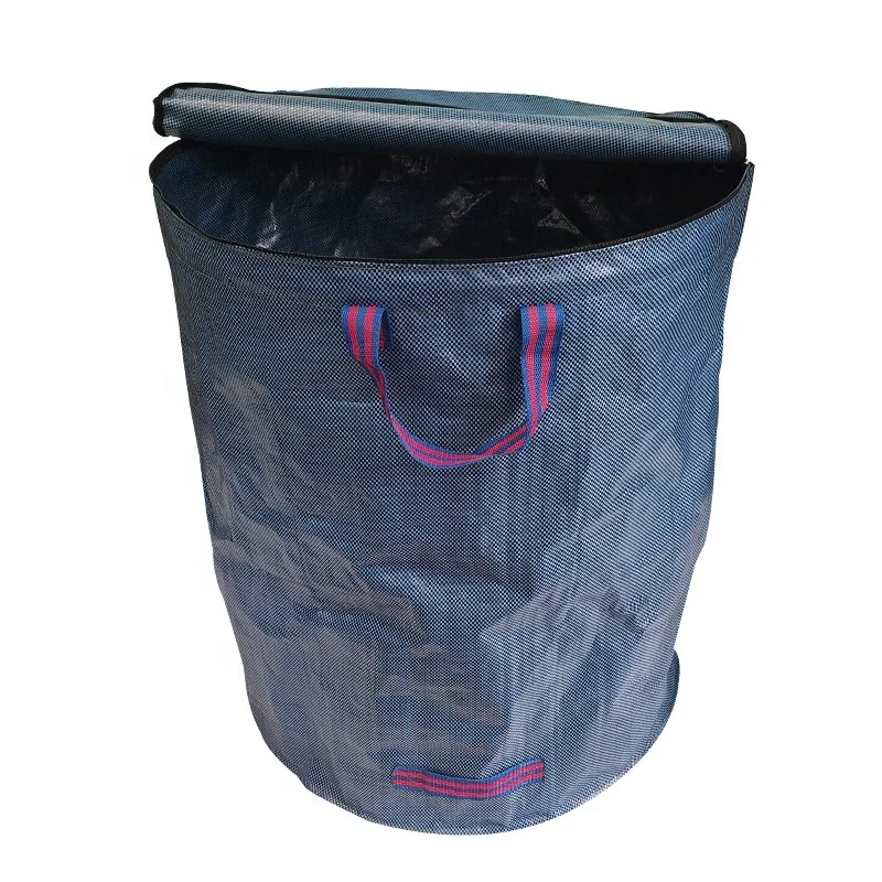 Yard Waste Bags With Lid Collapsible Extra Large Lawn Bag Leaf Bins Garden Container For Garbage Outdoor Clean Up Debris Leaves