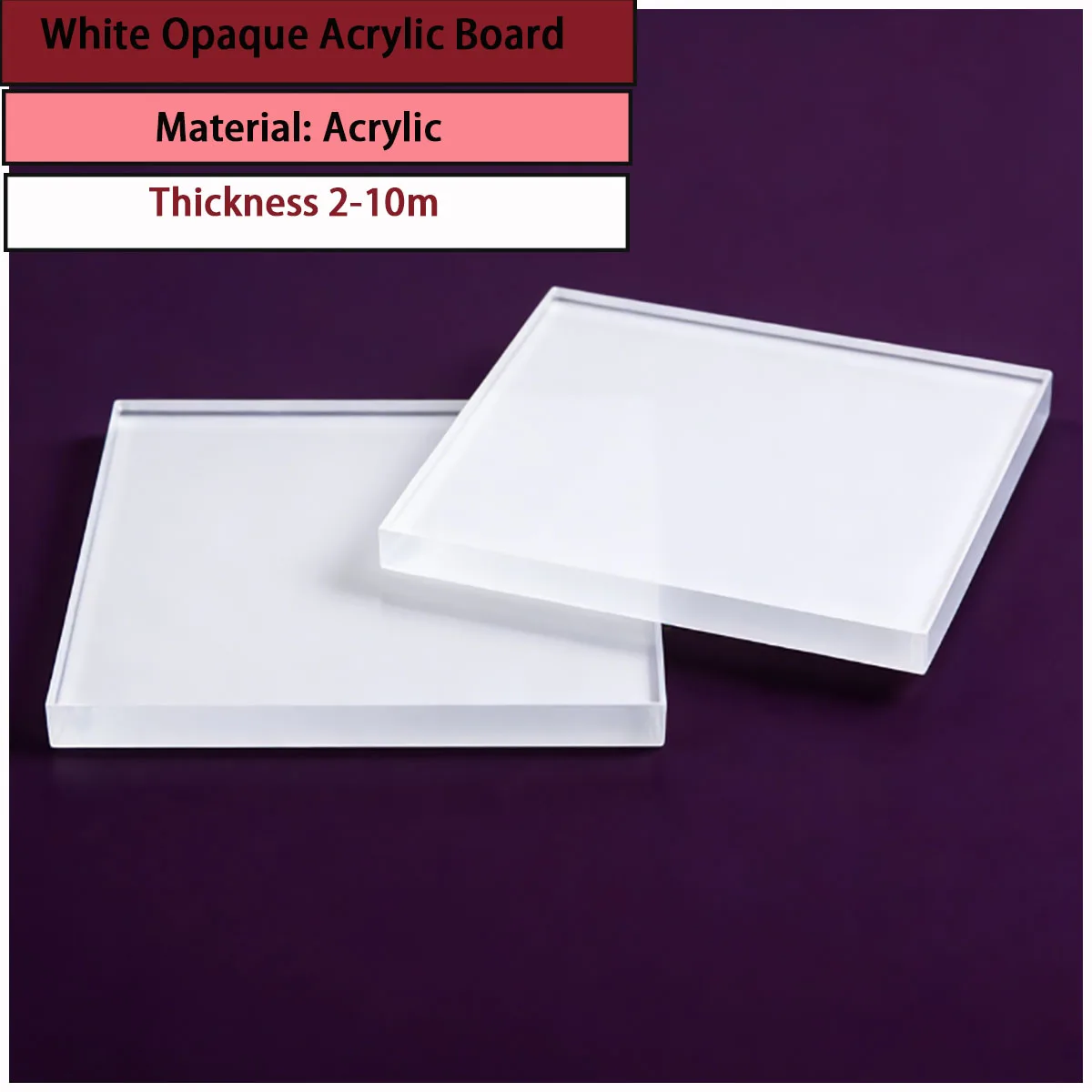 Thickness 2-10m, white opaque acrylic board used for advertising light boxes, decorative partitions, furniture panels, etc