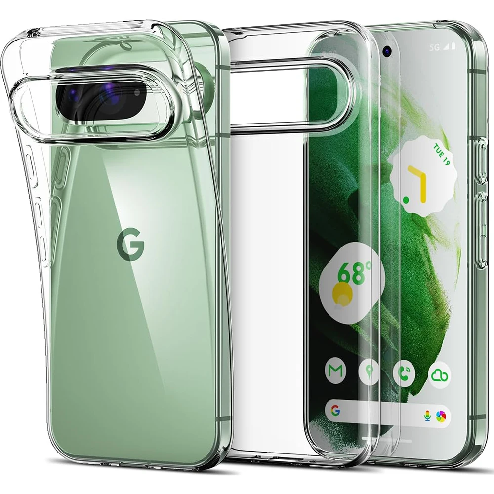 Hochwertige, transparente, ultradünne Silikonhülle für Google Pixel 10 9 9A 8A 8 7 7A 6A 6 Pro XL, weiche Rückseite