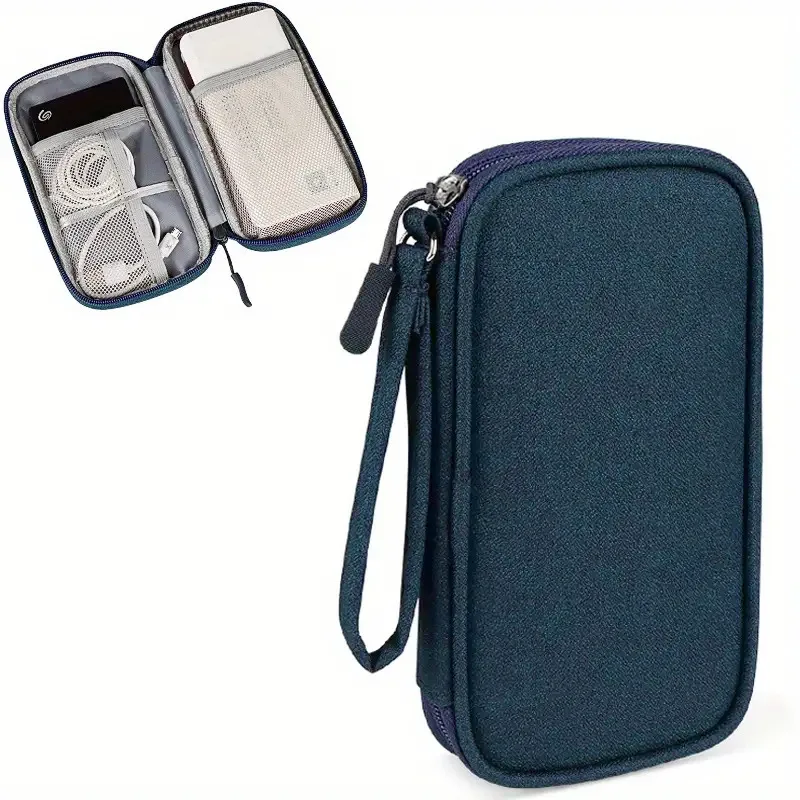 Portable Cable Digital Storage Bags Organizer USB Gadgets Wires Charger Power Battery Zipper Cosmetic Bag Case Accessories