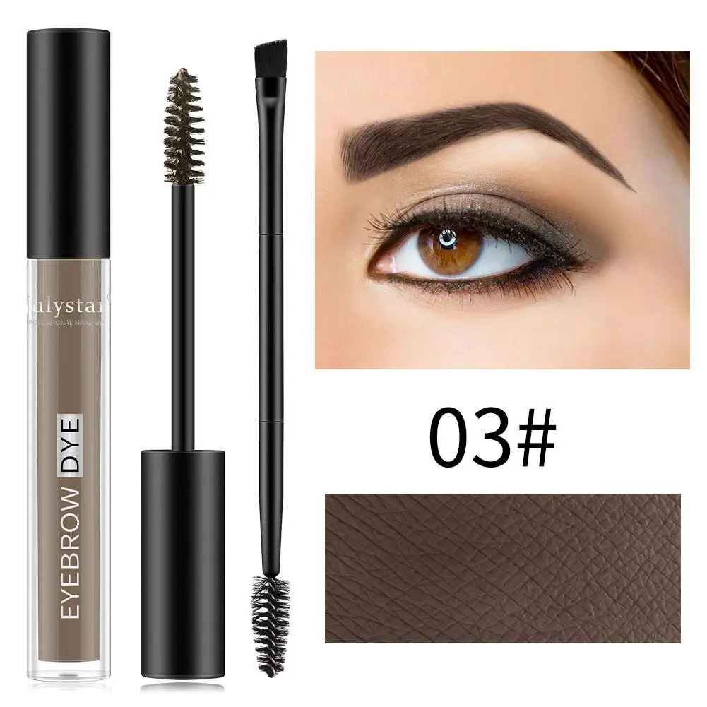 Eyebrow Cream Enhancers Waterproof Eye Brow Tattoo Tint Eyebrows Brush Ultra Tinted Makeup Gel With Brown Liquid Black Fibe H0T9