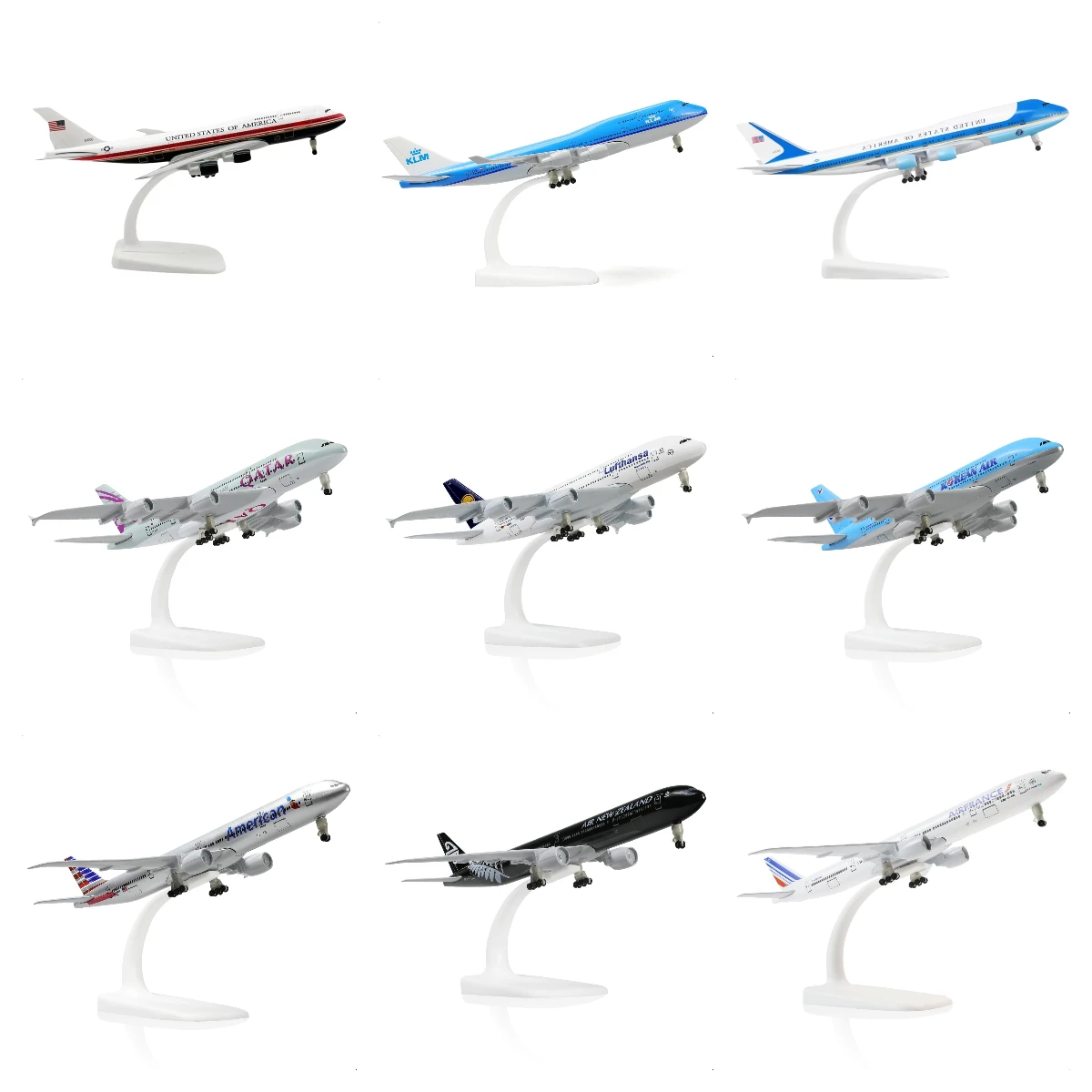 20cm Druckguss-Legierung Amerikanisches Air Force One Modell B747 777 787 A330 350 380 Serie Flugzeugmodell-Bausatz für Sammlerstücke