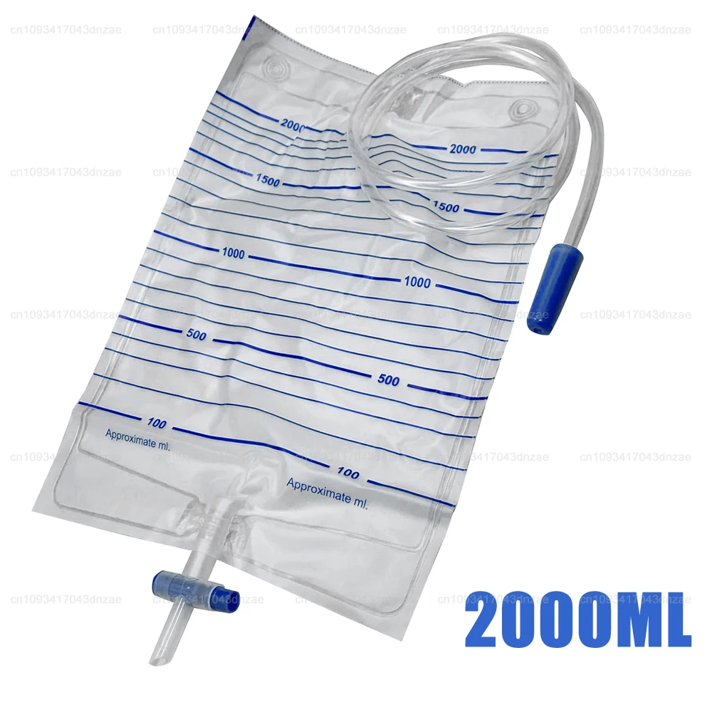 1/5/10PCS 2000Ml Urinary Sterile Drainage Bag Anti-Reflux Urine Collection Urination Bag Thickened Catheter Leg Bag with Tube