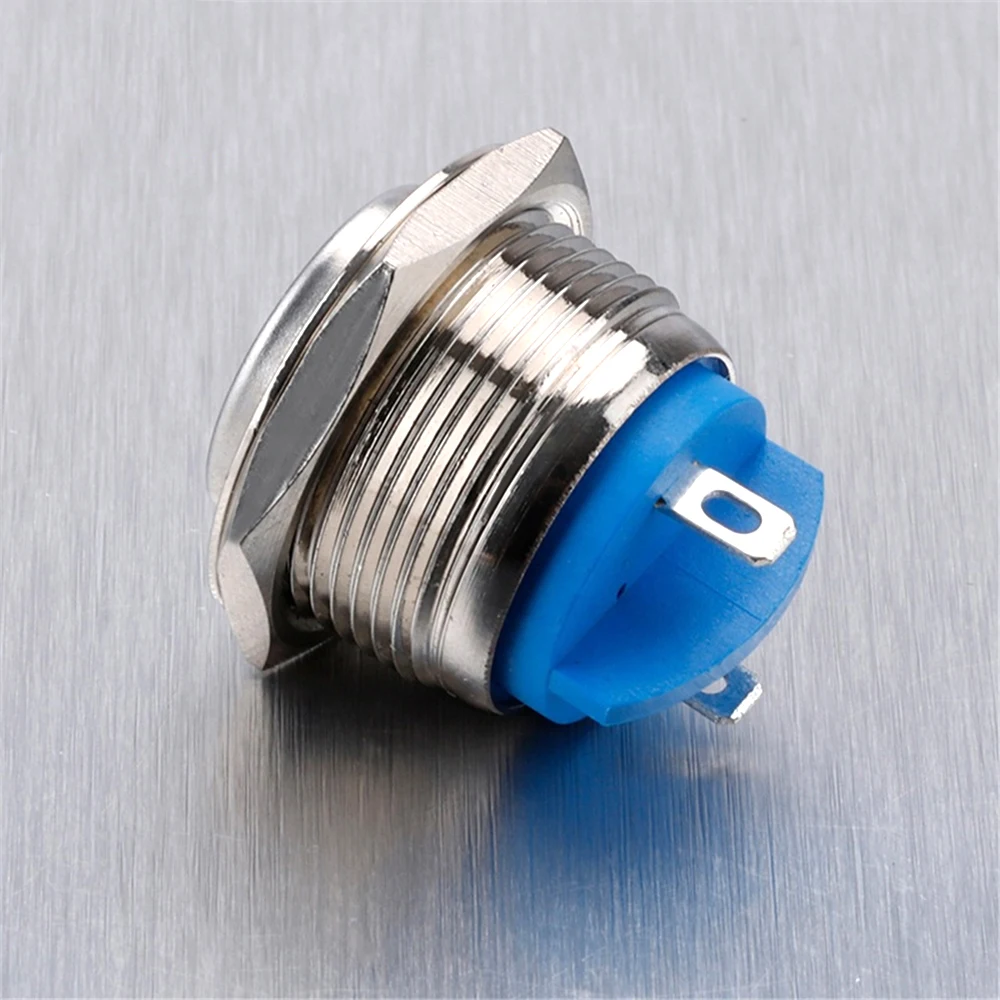 16/19/22MM Waterproof  IP67  Stainless Steel  High Round Head 1NO Momentary/ Self locking Metal  Push Button  Switch