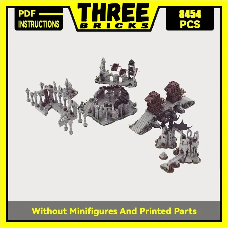 Moc Building Block Magical Rings Movie Scene UCS Capital Osgi liath  Model Castle Bricks DIY Assembly Street View Toy Child Gift