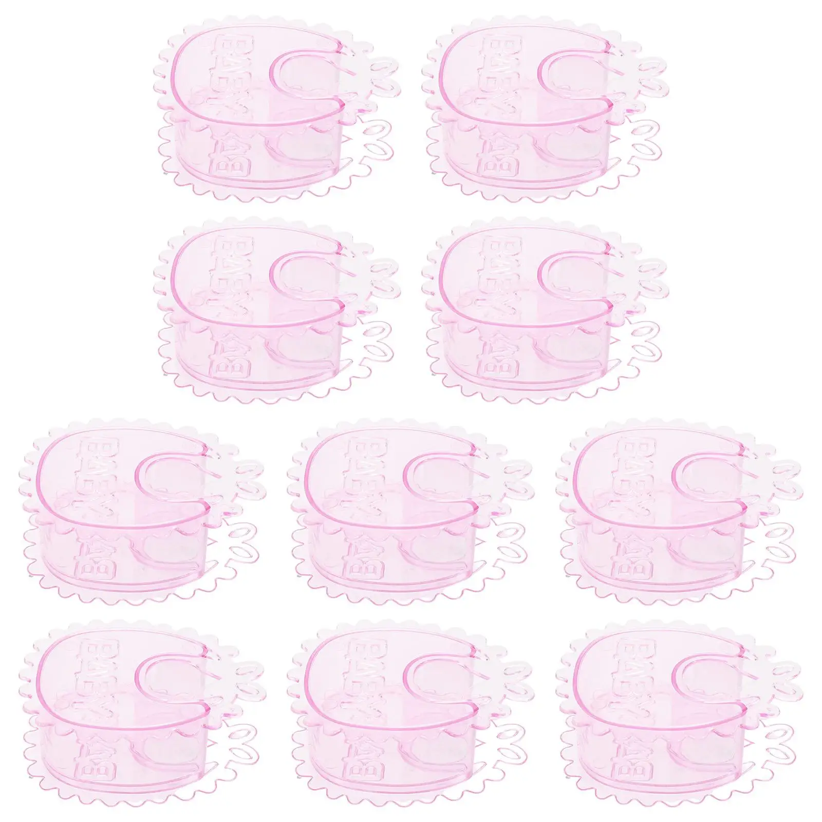 10 Pcs Boxes Pink Plastic Decorations Transparent Goodie Favor Wedding Favor Boxes Party Sweets Treats Storage