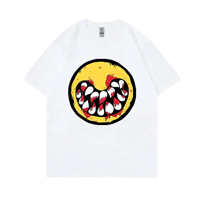 Rapper City Morgue Zillakami Sosmula Graphic T Shirts Epic Face Domo Kun Funny Meme T-shirts Men Women Hip Hop Oversized T-shirt