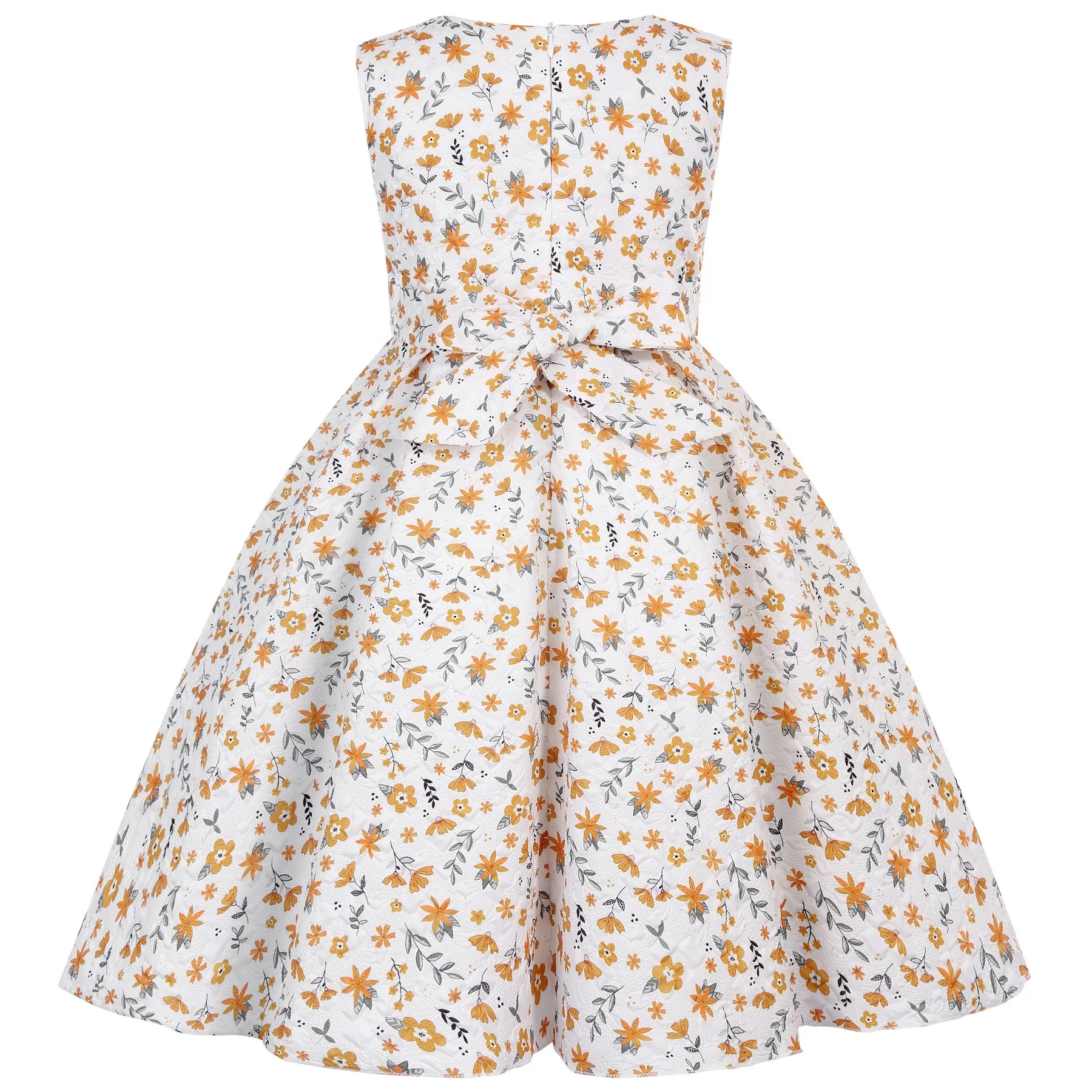 فستان بناتي من HETISO فستان صيفي للأطفال مطبوع عليه زهور بدون أكمام من القطن ملابس أعياد الميلاد للأطفال من عمر 2 إلى 10 سنوات