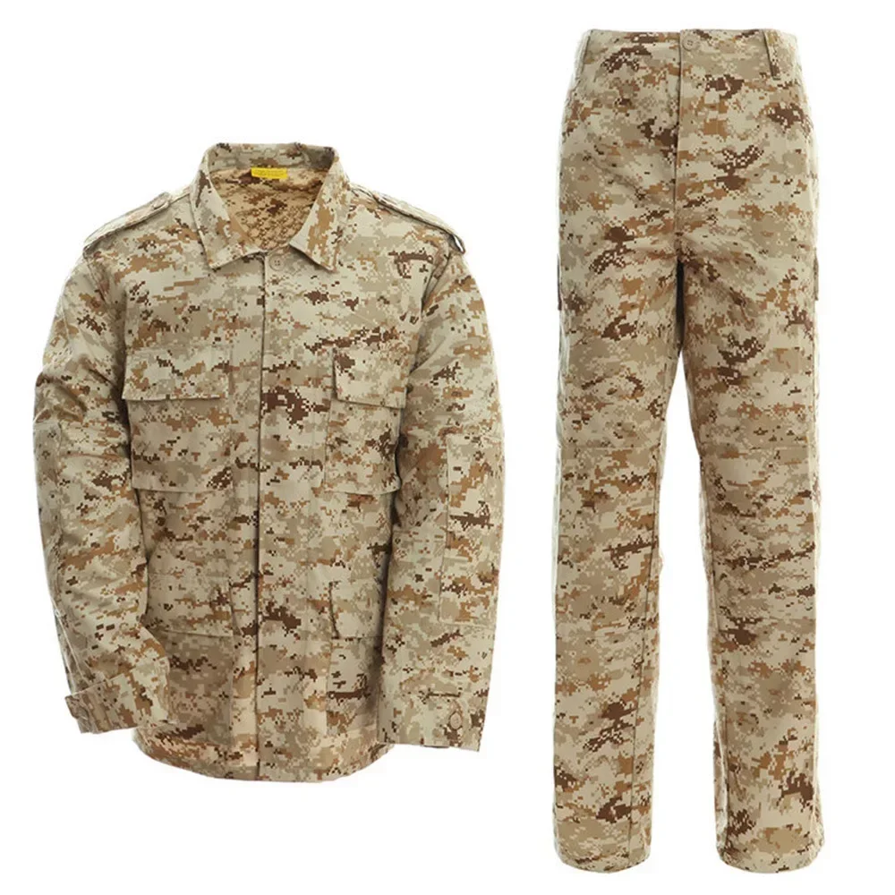 Hunting Jacket For Men 2024 New Spring Summer Multi-Pocket Durable Outdoor Training Camouflage BDU Set High Quality