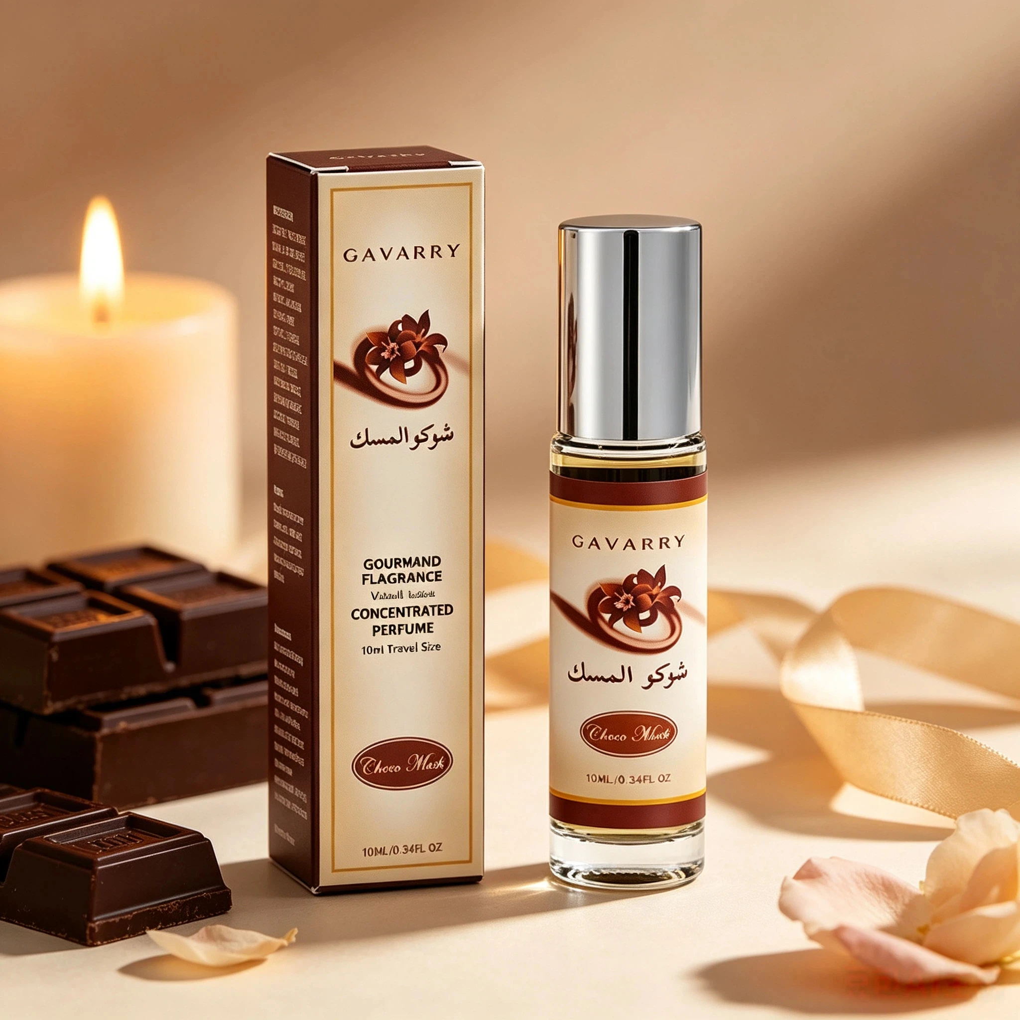 10ml Chocolate Vanilla Pheromone Oil - Dark Chocolate Rose Subtle Perfume Oil, Long‑lasting Fragrance Oil for Women Dating