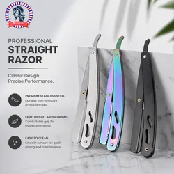 1pc Multicolor Stainless Steel Barber Shaving Razor Holder Durable Stylish Ideal for Men's Beard Shaving Salon hair accessories