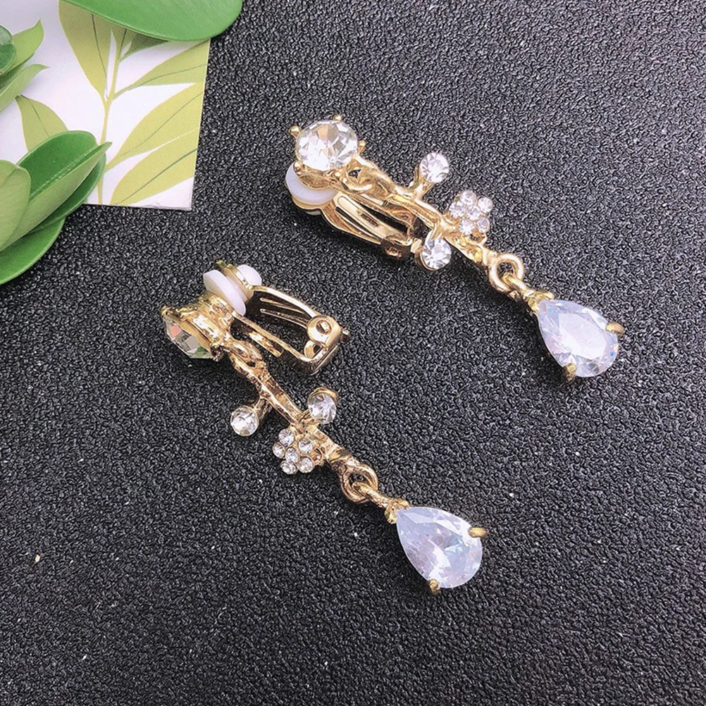 

1 set Crown Necklace Ear Clip Set Birthday Rhinestone Headb Tiaras for Girls Toddler Crowns Kids Girl Crown Headpiece Shining