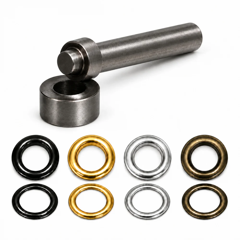 40 Sets 25mm 30mm Eyelet Grommet Kit with Hand Setting Tool, Single Color Eyelets and Washers for Tarps, Banners and Curtains